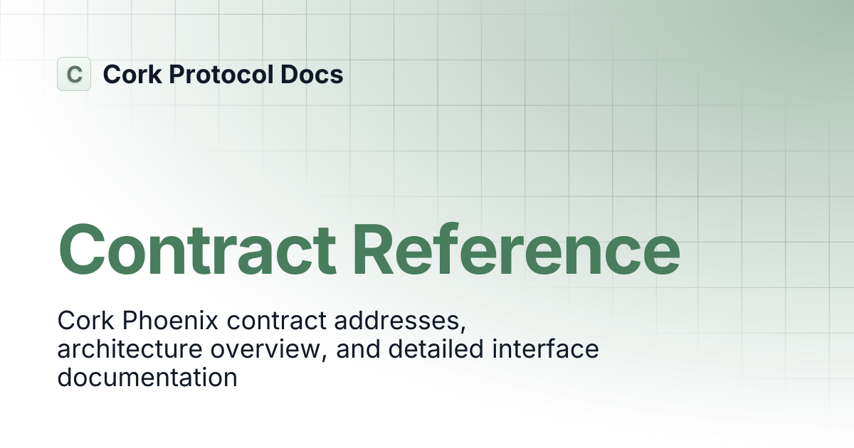 Contract Reference | Cork Protocol Docs
