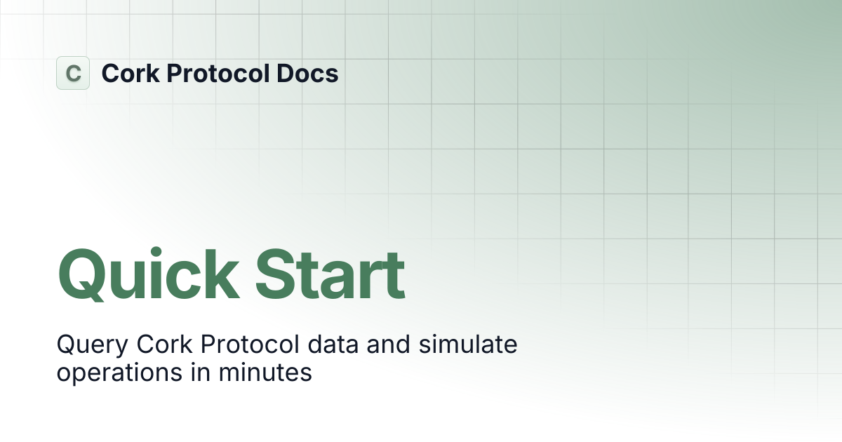Quick Start | Cork Protocol Docs