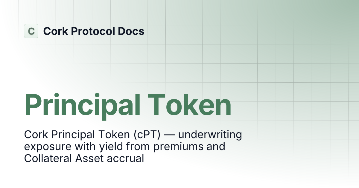 Principal Token | Cork Protocol Docs